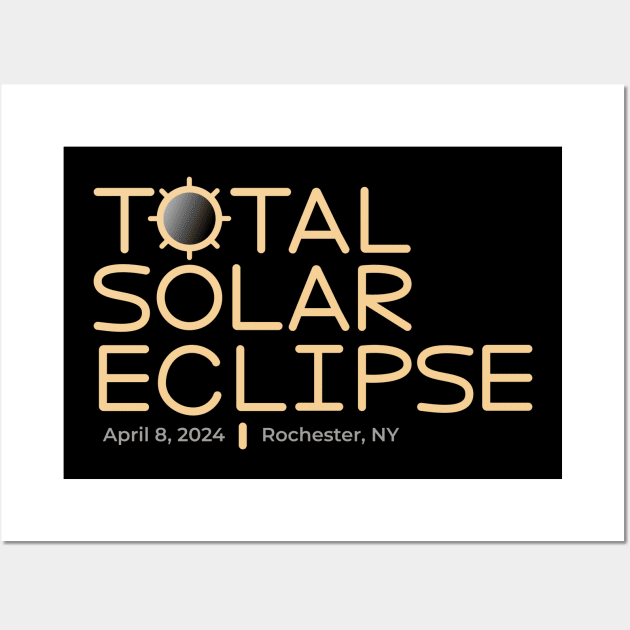 Total Solar Eclipse 2024, Rochester, NY Wall Art by KatelynDavisArt